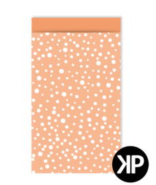 Cadeauzakjes | Confetti Feest peach/white 12x19cm (per 5) 