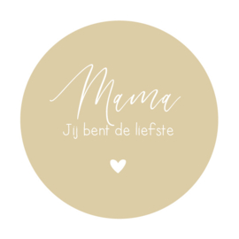 Onderzetter | MAMA JIJ BENT DE LIEFSTE | 4 kleuren