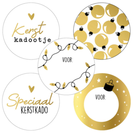 Sticker | kerstkadootje assorti (per 10)