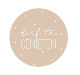 Onderzetter | DURF TE GENIETEN | 7 kleuren