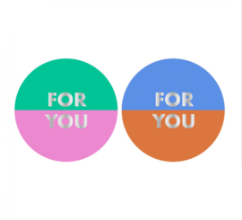 Sticker | Stickers Duo - For You Split Silver (per 10)