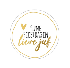 Sticker | fijne feestdagen assorti (per 10)