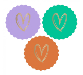 Sticker | Stickers Multi heart Gold - Intense (per 10)