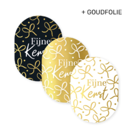 Sticker | Fijne Kerst Ovaal (per 10)