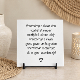 Forex tegeltje | vriendschap | 15x15cm