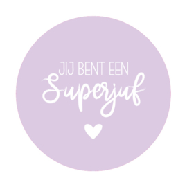 Onderzetter | JIJ BENT EEN SUPERJUF | 4 kleuren