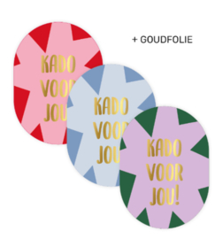 Sticker | kadootje voor jou ovaal (per 10)