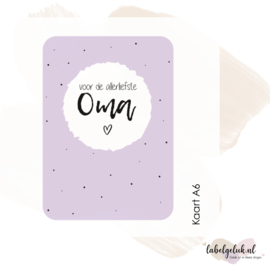 Labelgeluk kaart | voor de allerliefste Oma