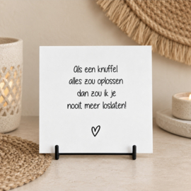 Forex tegeltje | knuffel | 15x15cm