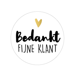 Sticker | Bedankt fijne klant (per 10)