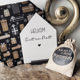 Sinterklaas | huisje welkom diverse kleuren