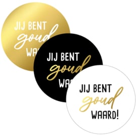 Sticker | jij bent goud waard (per 10)