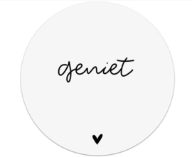 Muurcirkel dibond | geniet | 20cm