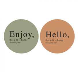 Sticker | duo Hello / Enjoy (per 10)