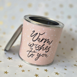 Blikje met wikkel | warm wishes to you