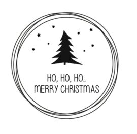 Raamsticker | ho, ho, ho, merry christmas