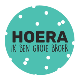 Sticker | hoera ik ben grote broer (per 10)