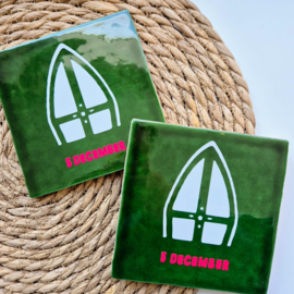 Tegeltje | Mijter | groen