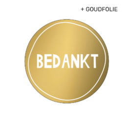 Sticker | bedankt goud (per 10)