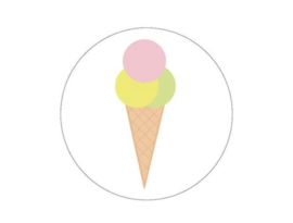 Sticker | ijshoorntje (per 10)
