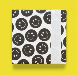 Inpakpapier |  Smiley zwart 30cm breed