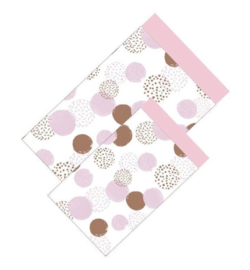 Cadeauzakjes | Dots pink 12x19cm (per 5)