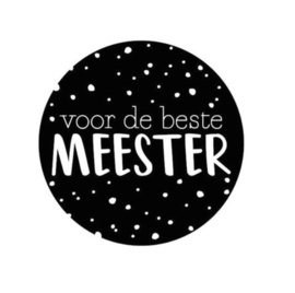 Sticker | voor de beste meester 40mm