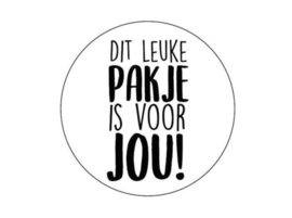 Sticker | dit leuke pakje is voor jou (per 10)