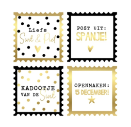 Sticker | postzegel - Liefs Sint & Piet (per 10)