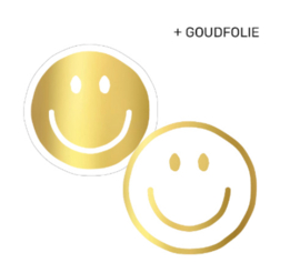 Sticker | smiley goud (per 10)