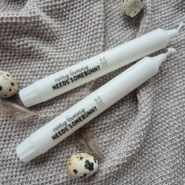 Labelgeluk tekstkaars | Everybunny needs somebunny
