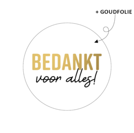 Sticker | bedankt voor alles (per 10)