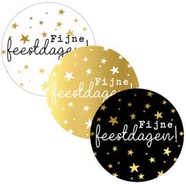 Sticker | fijne feestdagen assorti (per 10)