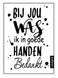 DIY | sticker zwart goede handen