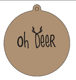 Kerstbalhanger | oh deer kaki