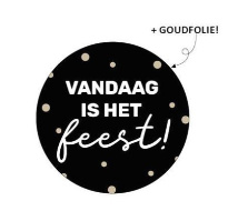 Sticker | vandaag is het feest (per 10)