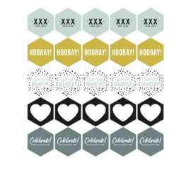 Sticker | 6-hoek per 5 stuks