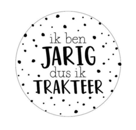 Sticker | ik ben jarig dus ik trakteer (per 10)