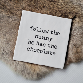 Tegeltje | follow the bunny