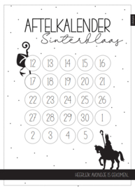 Aftelkalender Sinterklaas 2022 | zwart/wit