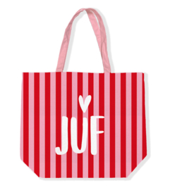 Tas canvas | stripes juf