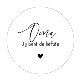 Onderzetter | OMA JIJ BENT DE LIEFSTE | 4 kleuren