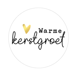 Sticker | warme kerstgroet (per 10)