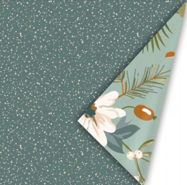 Inpakpapier | Twinkling stars groen | 30cm breed