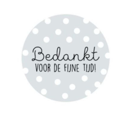 Sticker | bedankt voor de fijne tijd | mint