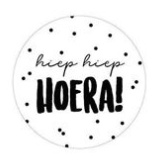 Sticker | hiep hiep hoera (per 10)