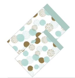 Cadeauzakjes | Dots mint 12x19cm (per 5)