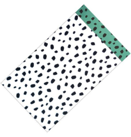 Cadeauzakjes | Dots wit-zwart-groen 12x19cm (per 5)