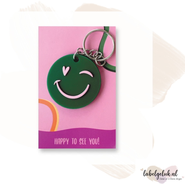 Sleutelhanger Smiley | Happy to see you!