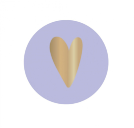 Sticker | hart lila (per 10)